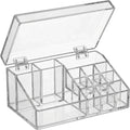 Wqos Clear Acrylic Cosmetic Storage Box 26 cm Hinged Lid - Product view