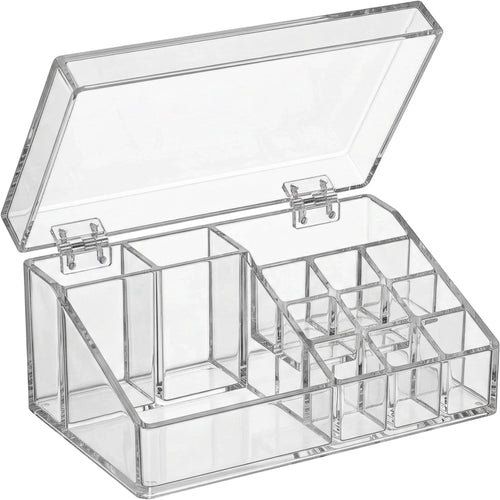 Wqos Clear Acrylic Cosmetic Storage Box 26 cm Hinged Lid - Product view