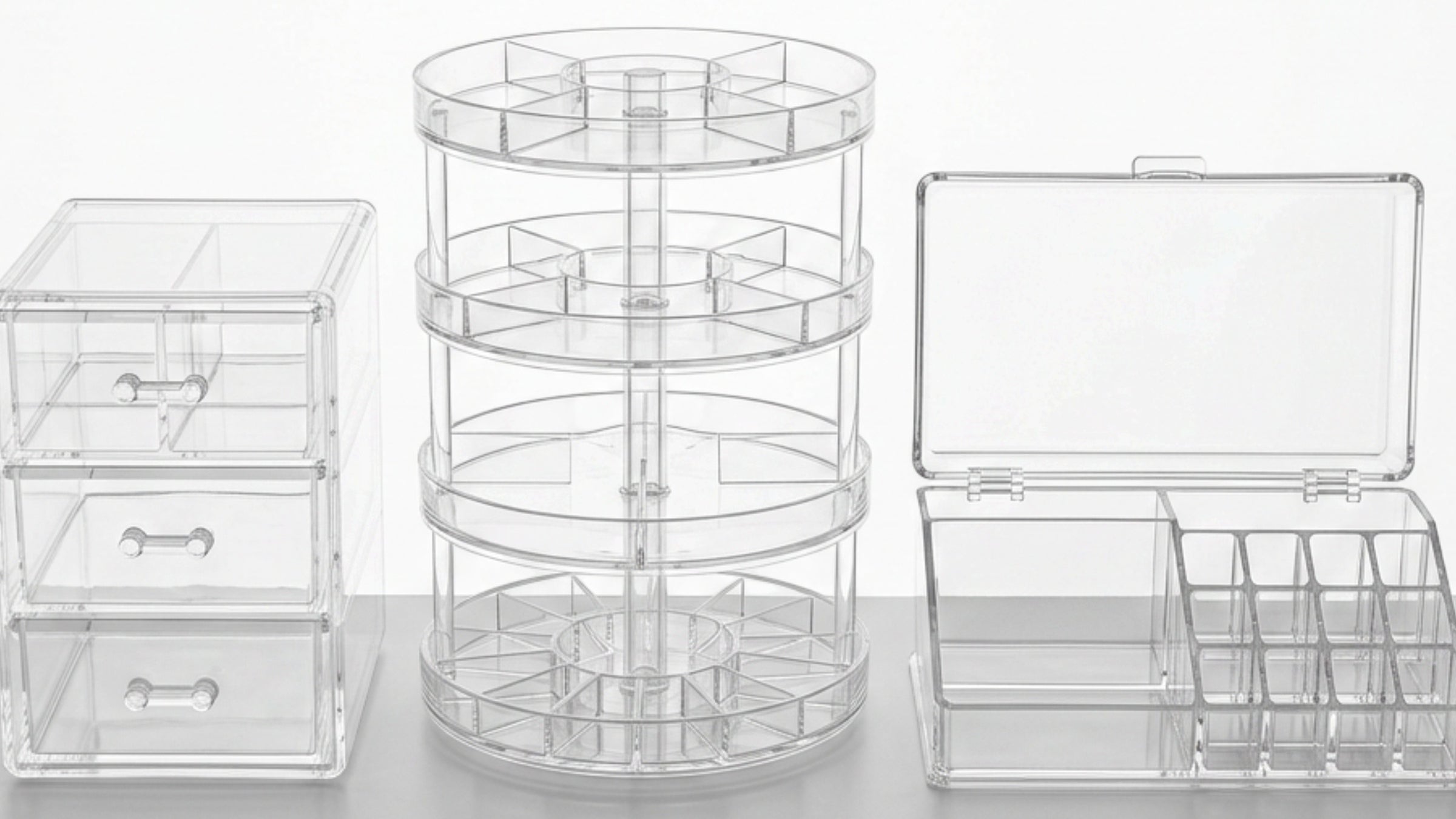 Wqos Clear Acrylic Cosmetic Organizers